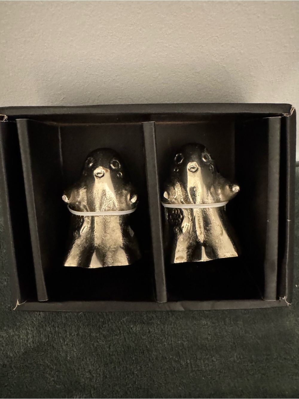 Ost Silver GHOST Salt & Pepper Shakers Duo